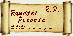 Ranđel Perović vizit kartica